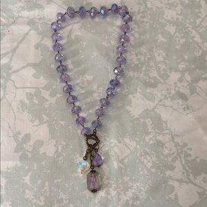 Elegant Purple Beaded Necklace